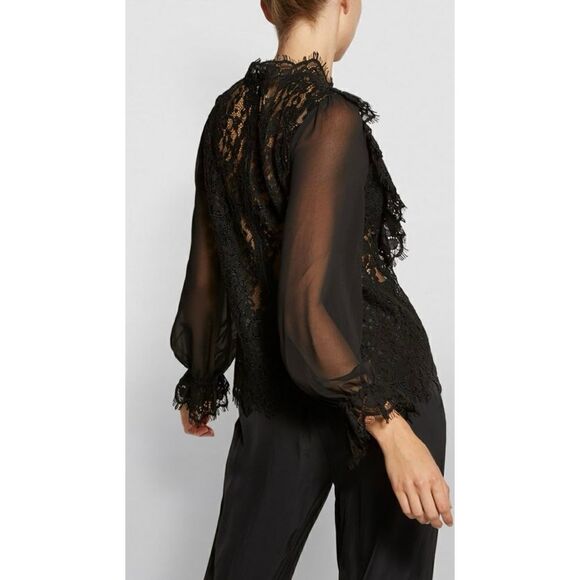 SELF-PORTRAIT
Lace Ruffle Shirt size 2 - Picture 2 of 6